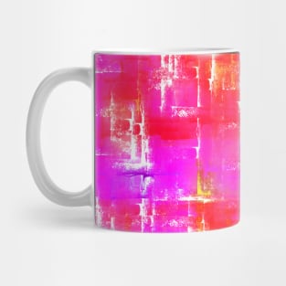 Random Intersections in Red Purple Yellow and White Mug